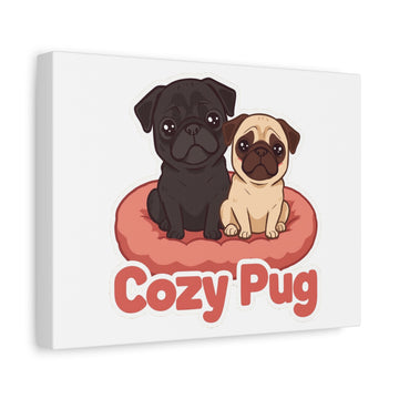 Cozy Pug Canvas Print