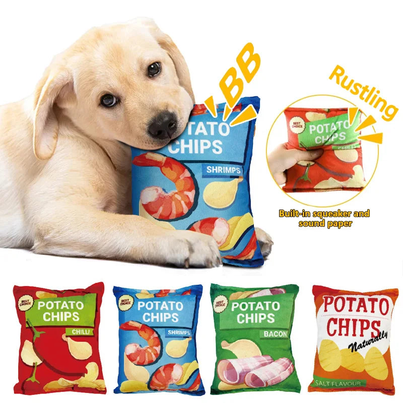 Crisps Plush Squeaky Chew Toy