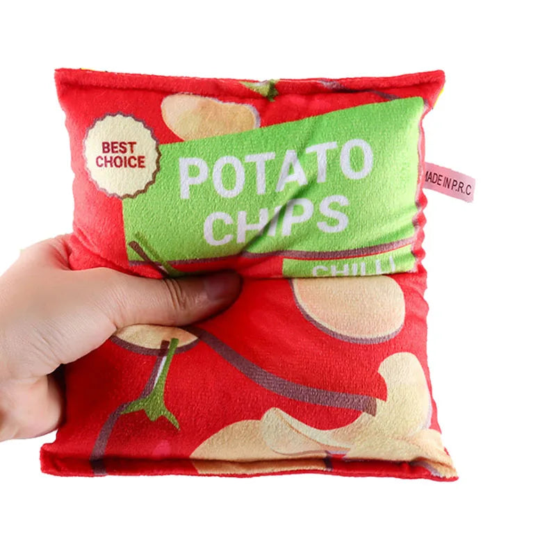 Crisps Plush Squeaky Chew Toy