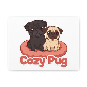 Cozy Pug Canvas Print