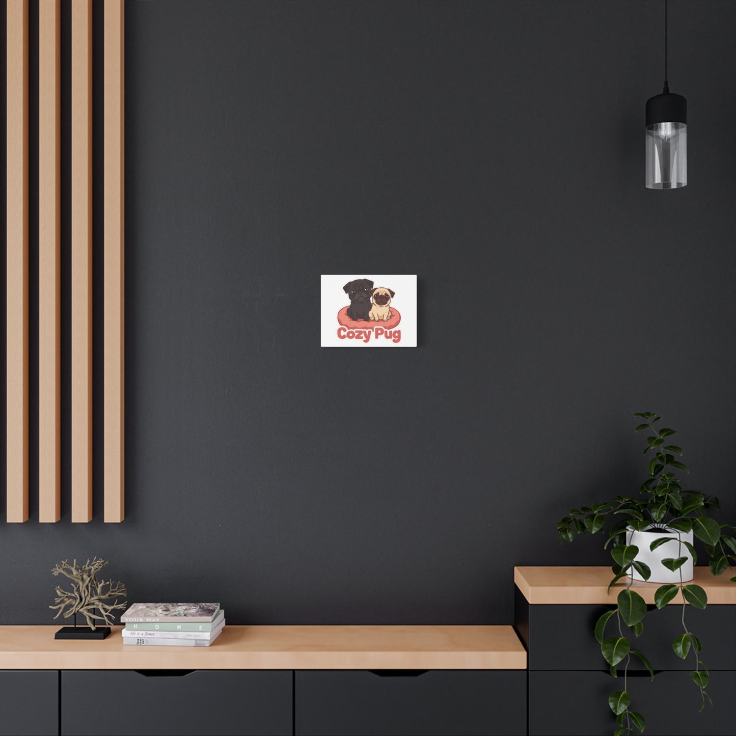 Cozy Pug Canvas Print