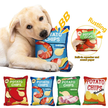 Crisps Plush Squeaky Chew Toy