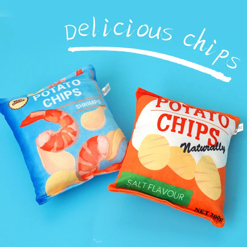 Crisps Plush Squeaky Chew Toy